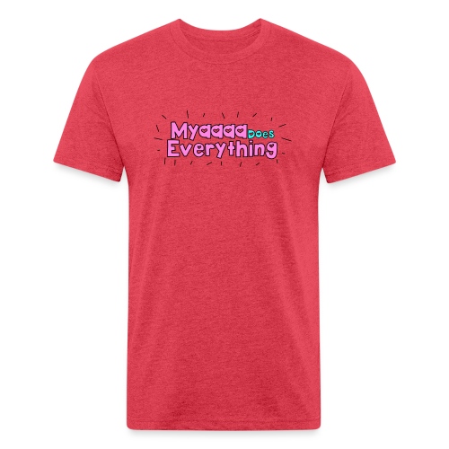 MyaDoesEverything- Kids Edition - Men’s Fitted Poly/Cotton T-Shirt