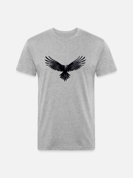Raven - Unisex Poly/Cotton T-Shirt - heather gray