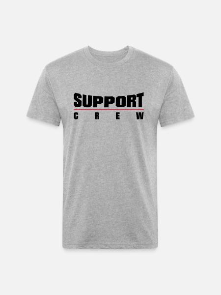 Support Crew - Unisex Poly/Cotton T-Shirt - heather gray