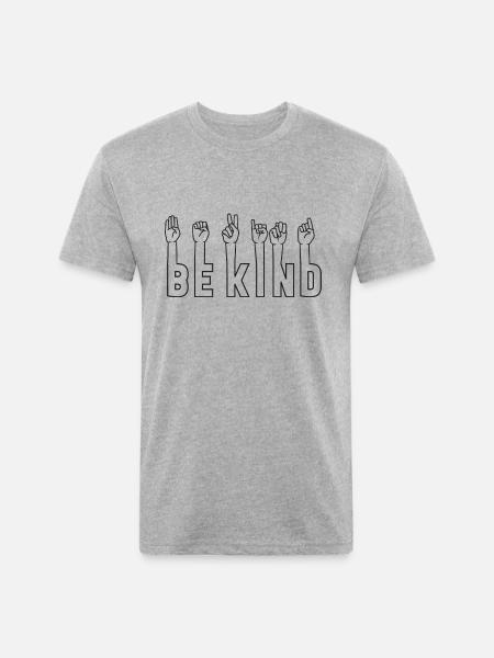 Bekind - Unisex Poly/Cotton T-Shirt - heather gray