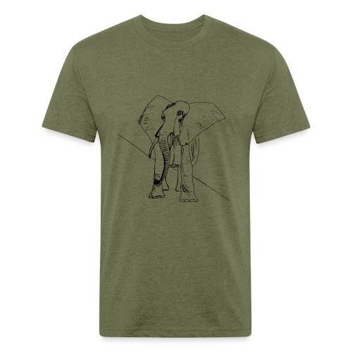The leery elephant - Men’s Fitted Poly/Cotton T-Shirt