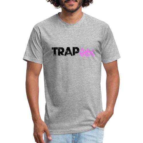 TRAPSTIX LOGO (Black x Pink) - Fitted Cotton/Poly T-Shirt by Next Level