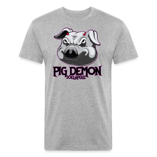 Pig Demon - Men’s Fitted Poly/Cotton T-Shirt
