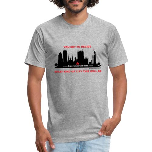 LegacyWorks City Skyline - Men’s Fitted Poly/Cotton T-Shirt