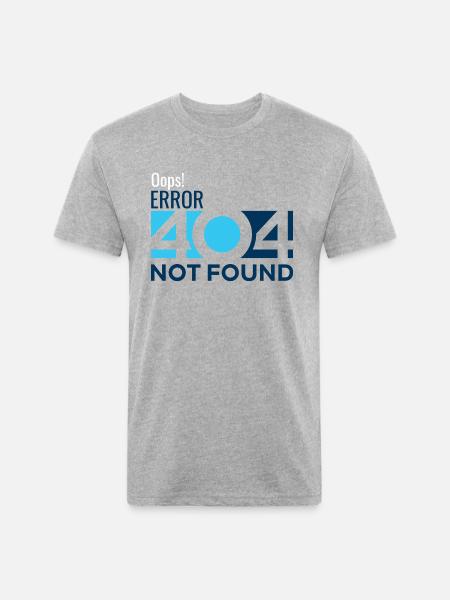 Oops! Error 404 - Unisex Poly/Cotton T-Shirt - heather gray