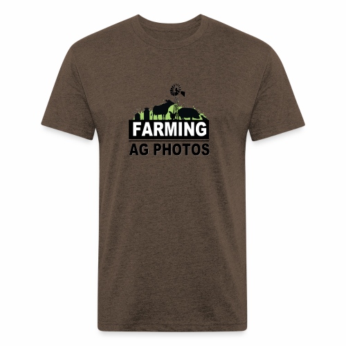 Farming Ag Photos - Men’s Fitted Poly/Cotton T-Shirt