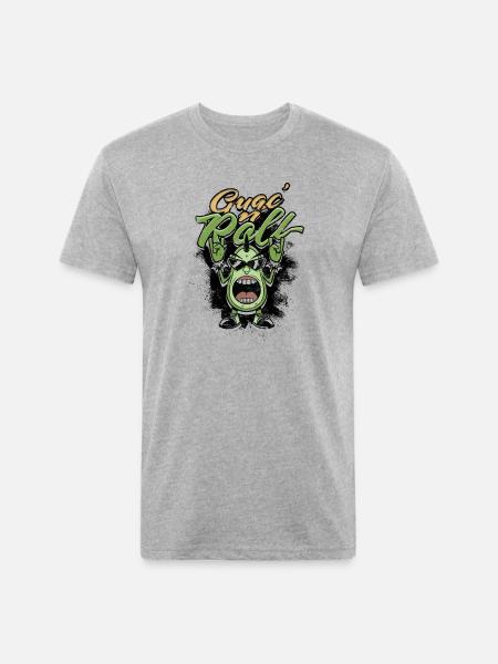 Guac 'n' roll - Avocado - Unisex Poly/Cotton T-Shirt - heather gray