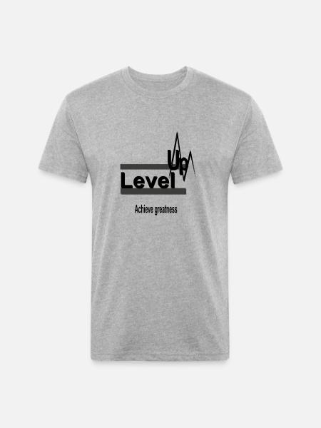 Level up - Unisex Poly/Cotton T-Shirt - heather gray