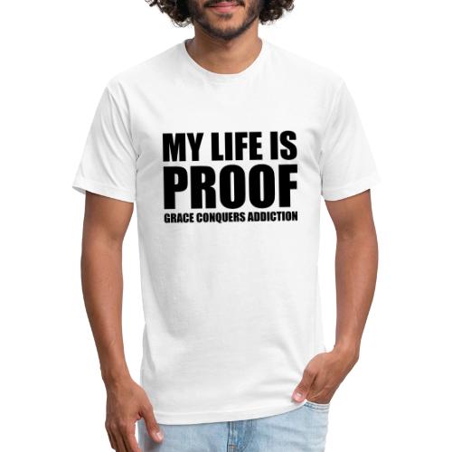 Proof: Grace Conquers Addiction - Unisex Poly/Cotton T-Shirt