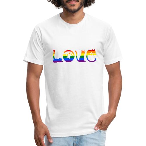 Love - Men’s Fitted Poly/Cotton T-Shirt