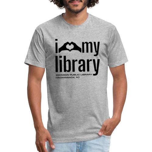 I Love My Library (Black) - Unisex Poly/Cotton T-Shirt