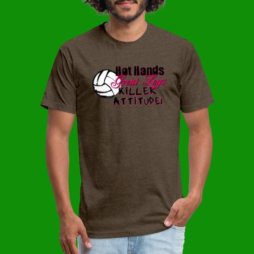 Hot Hands Volleyball - Men’s Fitted Poly/Cotton T-Shirt