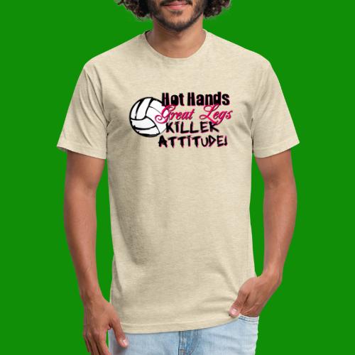 Hot Hands Volleyball - Men’s Fitted Poly/Cotton T-Shirt