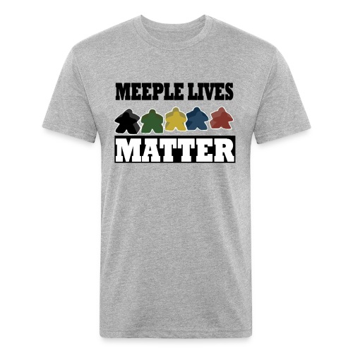 Meeple Lives Matter for light shirt - Men’s Fitted Poly/Cotton T-Shirt