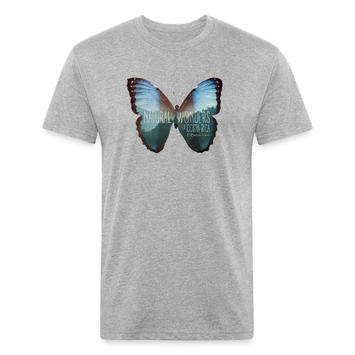 Butterfly_rainforest_3 - Fitted Cotton/Poly T-Shirt by Next Level