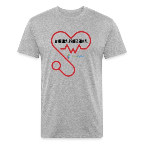 Medical Professional Heart Stethoscope - Fitted Cotton/Poly T-Shirt by Next Level