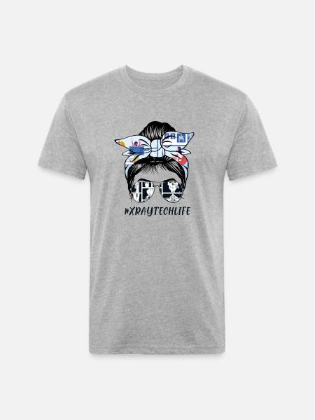 Xray tech life - Unisex Poly/Cotton T-Shirt - heather gray
