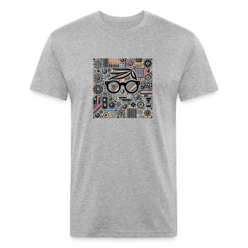Nerdy Fun Design for Geek Lovers - Unisex Poly/Cotton T-Shirt - heather gray - Front - Jose (178cm)