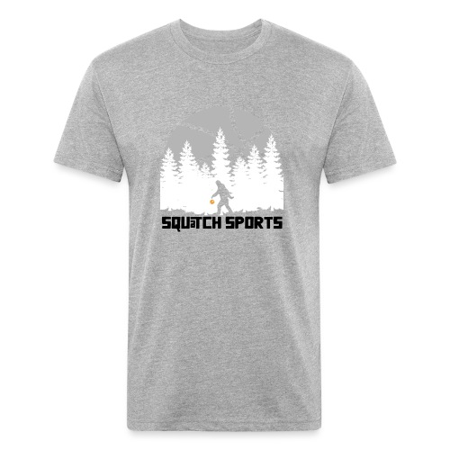 Squatch Scene White - Fitted Cotton/Poly T-Shirt by Next Level