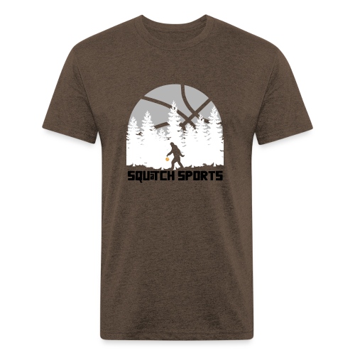 Squatch Scene White - Fitted Cotton/Poly T-Shirt by Next Level