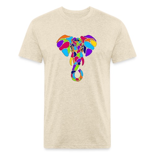 Art Deco elephant - Men’s Fitted Poly/Cotton T-Shirt