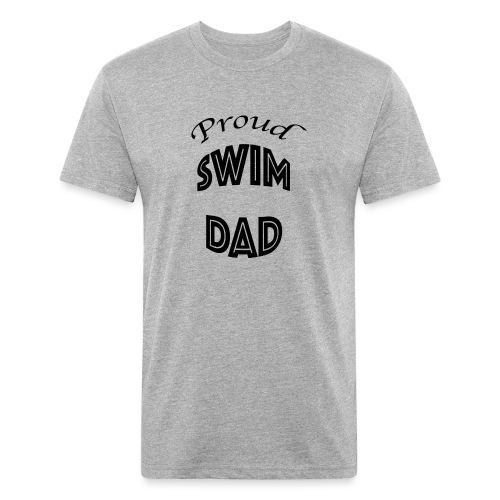 Swim Dad. - Fitted Cotton/Poly T-Shirt by Next Level
