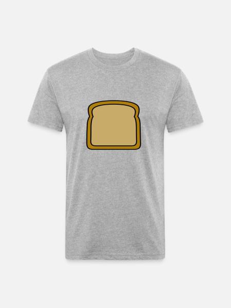 Bread Slice - Unisex Poly/Cotton T-Shirt - heather gray