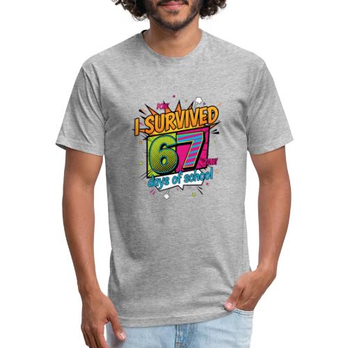 I Survived 67 Days of School T-Shirt – Funny Teach - Unisex Poly/Cotton T-Shirt