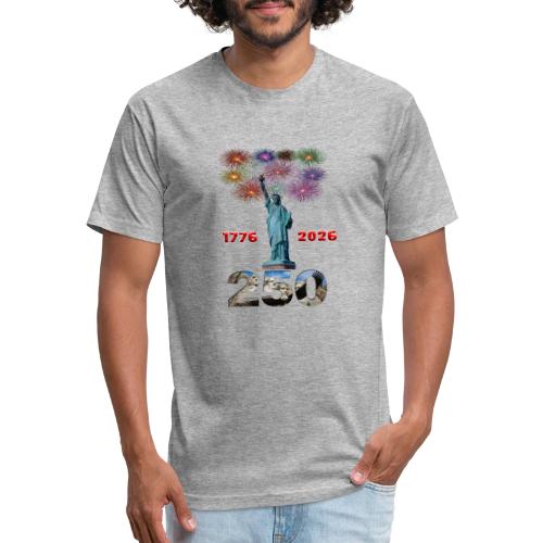 1776 - 2026 | 250 Years USA | Fireworks - Unisex Poly/Cotton T-Shirt