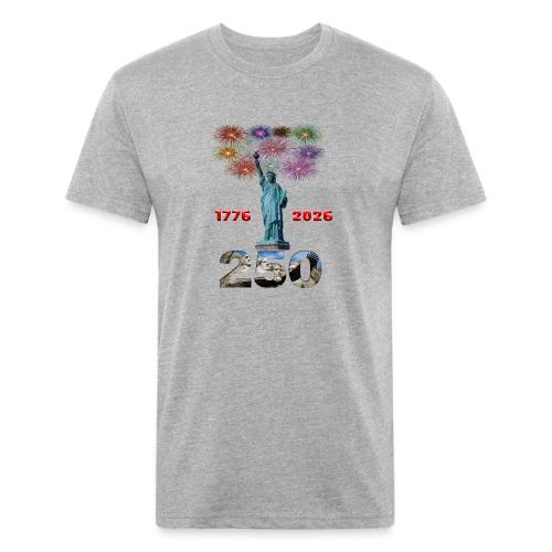 1776 - 2026 | 250 Years USA | Fireworks - Unisex Poly/Cotton T-Shirt