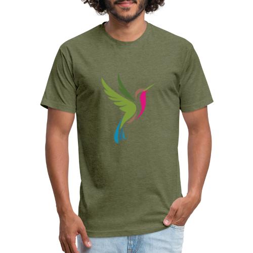 Hummingbird Spot Logo Products - Men’s Fitted Poly/Cotton T-Shirt