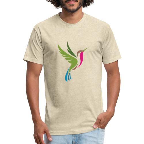Hummingbird Spot Logo Products - Men’s Fitted Poly/Cotton T-Shirt