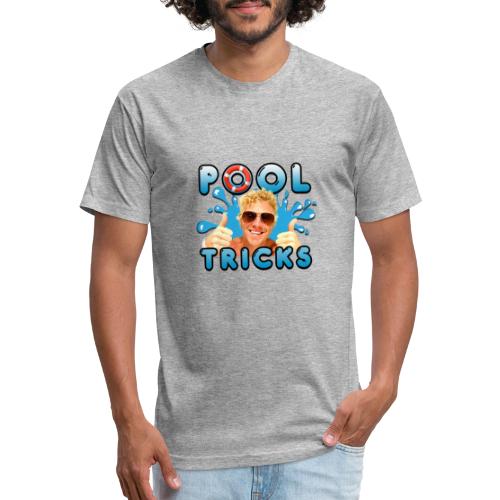 POOL TRICKS - Men’s Fitted Poly/Cotton T-Shirt