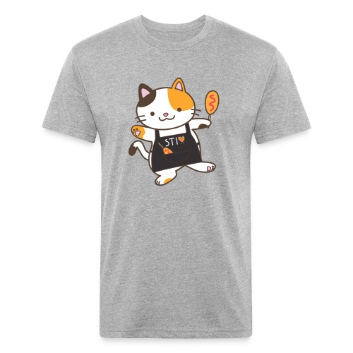 STIX Cat Mascot - Fitted Cotton/Poly T-Shirt by Next Level