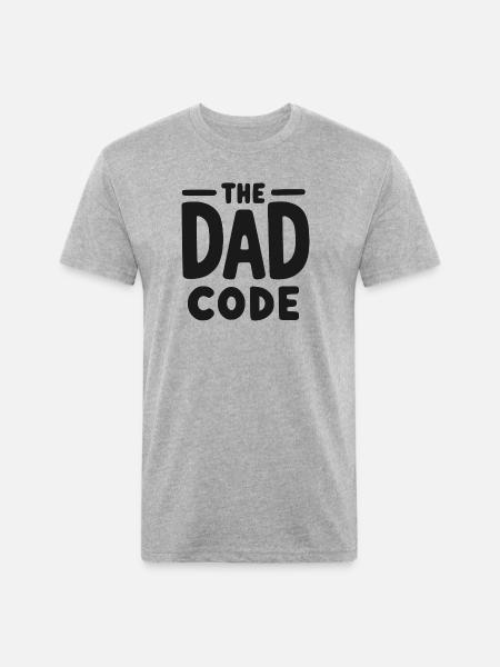 The Dad Code - Unisex Poly/Cotton T-Shirt - heather gray