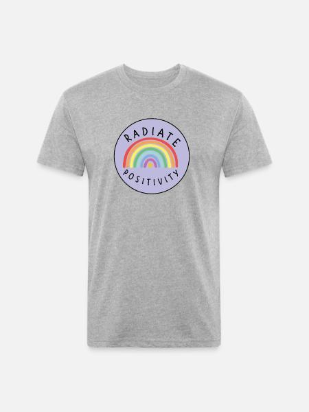 Radiate positivity - Unisex Poly/Cotton T-Shirt - heather gray