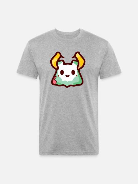 Cute Little Blob Monster - Unisex Poly/Cotton T-Shirt - heather gray