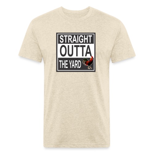 Straight outta Yard ROOster - Men’s Fitted Poly/Cotton T-Shirt