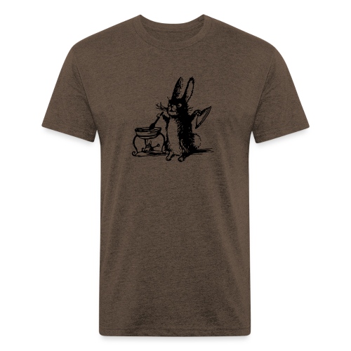 Cute Bunny Rabbit Cooking - Men’s Fitted Poly/Cotton T-Shirt