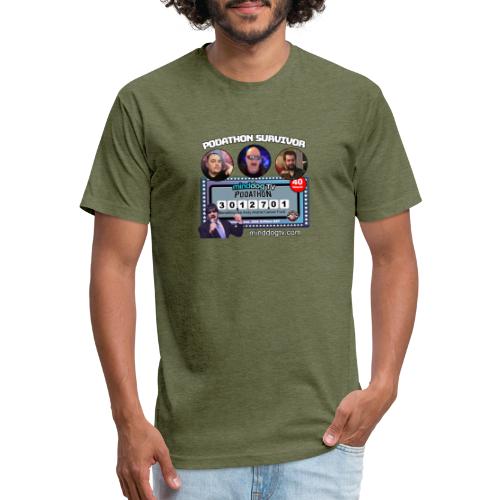 Podathon Survivor - Men’s Fitted Poly/Cotton T-Shirt