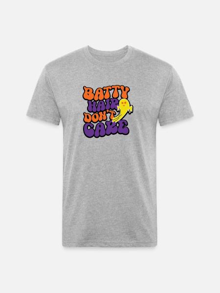 Batty Hair Don't Care - Unisex Poly/Cotton T-Shirt - heather gray