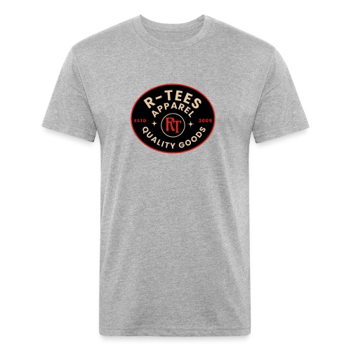 R-TEES APPAREL Quality Goods Badge - Men’s Fitted Poly/Cotton T-Shirt