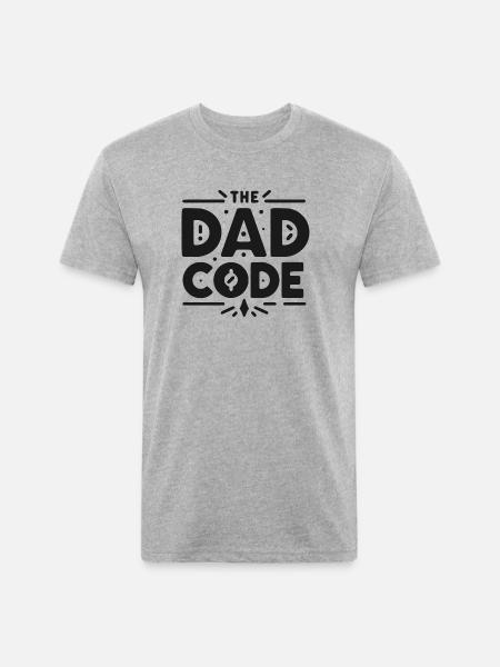The Dad Code - Unisex Poly/Cotton T-Shirt - heather gray