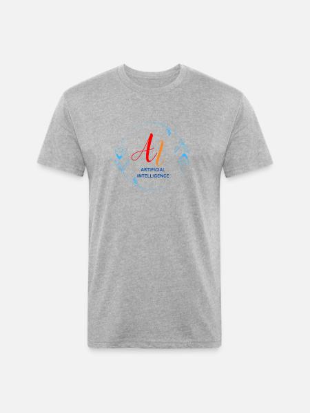 A sleek AI-inspired shirt - Unisex Poly/Cotton T-Shirt - heather gray