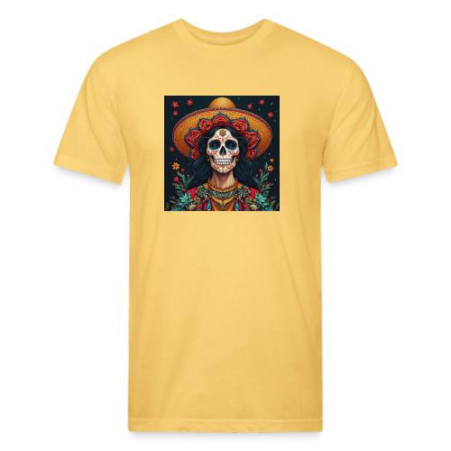 Charra Skull Art | Traditional Mexican Design - Unisex Poly/Cotton T-Shirt