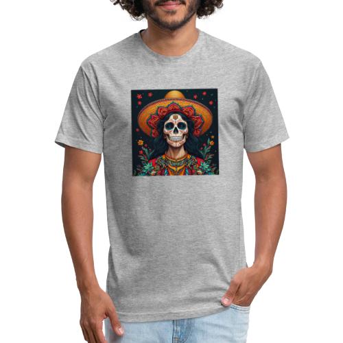 Charra Skull Art | Traditional Mexican Design - Unisex Poly/Cotton T-Shirt