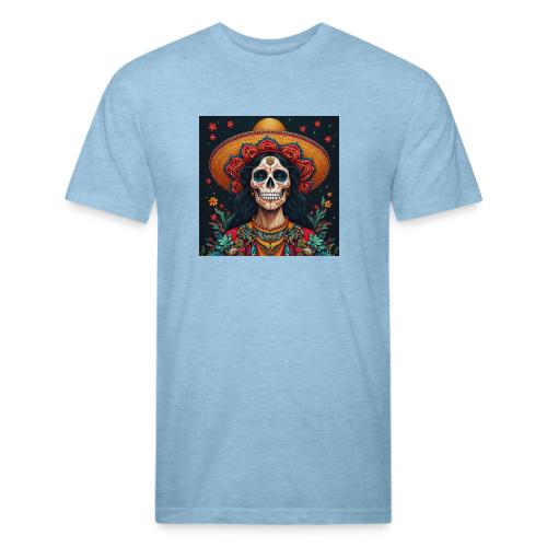 Charra Skull Art | Traditional Mexican Design - Unisex Poly/Cotton T-Shirt
