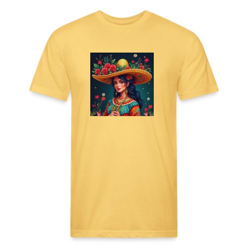 Mexican Design, Regional Mexican Charro Woman - Unisex Poly/Cotton T-Shirt