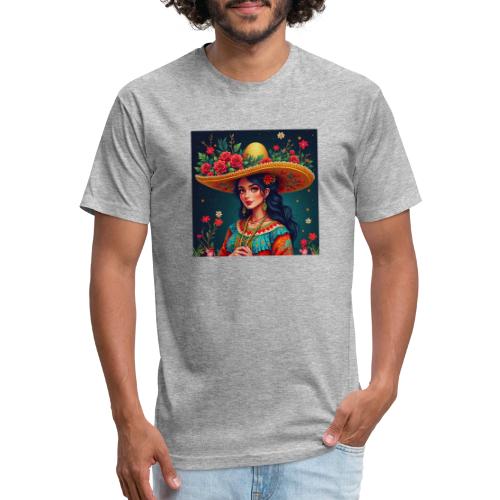 Mexican Design, Regional Mexican Charro Woman - Unisex Poly/Cotton T-Shirt