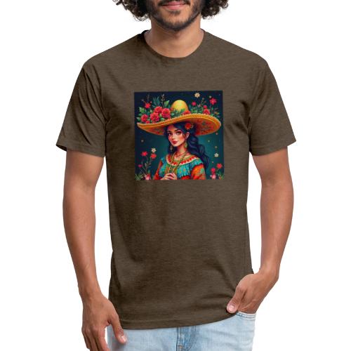 Mexican Design, Regional Mexican Charro Woman - Unisex Poly/Cotton T-Shirt